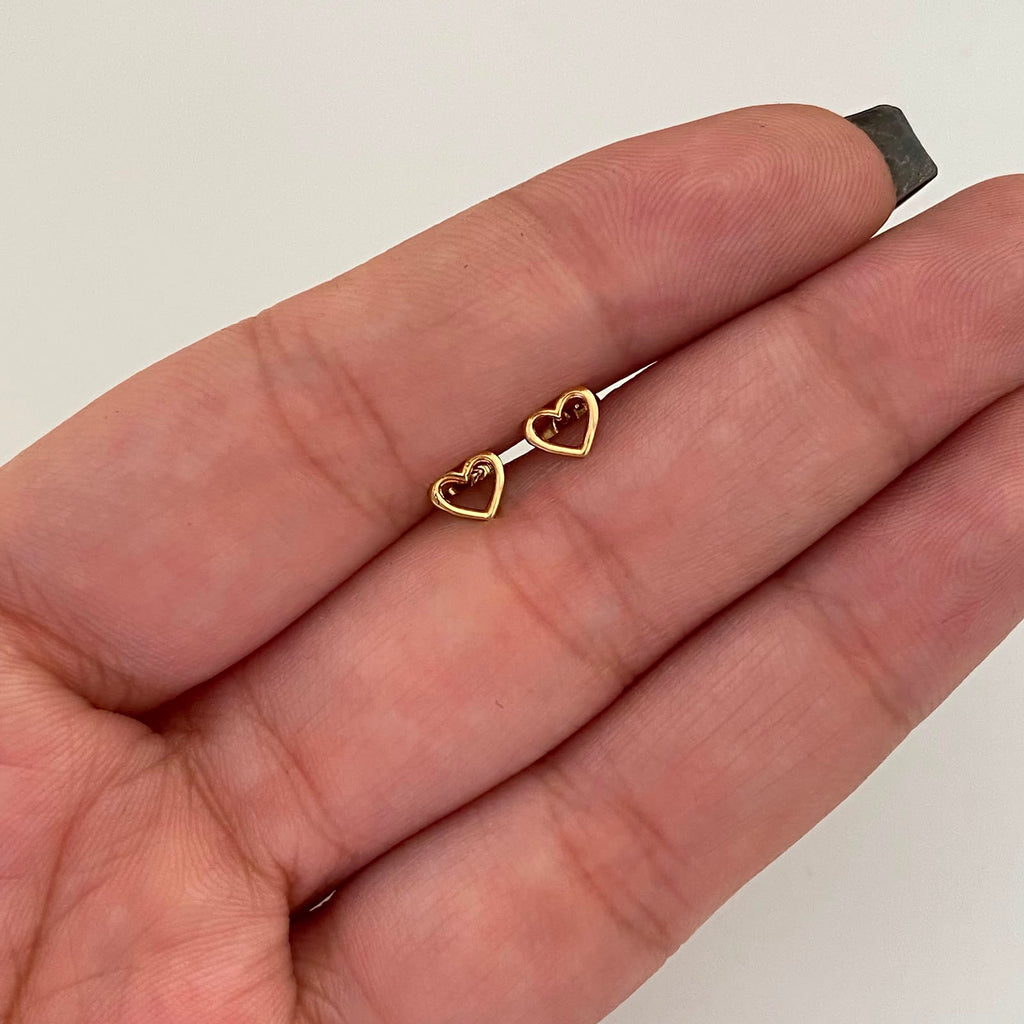 Topos Corazon Silueta Oro amarillo 18k 0,45 Gr / 5,3 mm