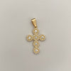 Dije cruz casting blanco  Oro amarillo 18k 2,6 Gr / 3 Cm