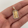 Dije San Judas Rectangular casting Oro amarillo 18k 3,15 Gr / 11,6 mm / 2,7 Cm