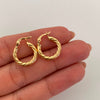 Candonga Entorchada Oro  amarillo 18k 1,45 Gr / 1,5 Cm