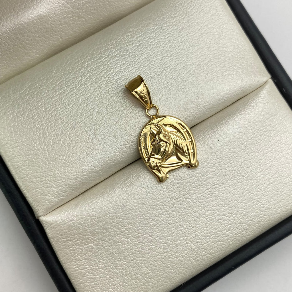 Dije herraje herradura Oro amarillo 18k 0,95 Gr / 12,4 mm / 2,5 Cm