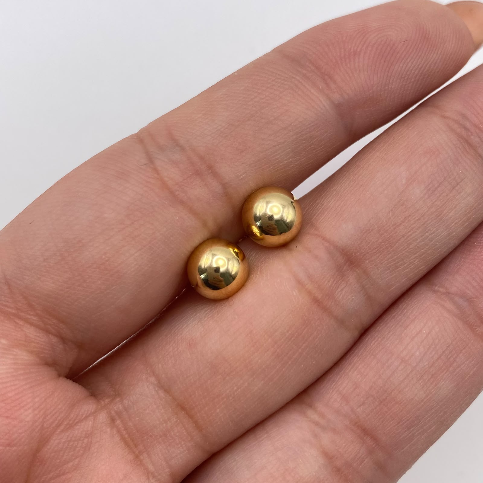 Topos bola lisa 7mm Oro amarillo 18k 0,8 Gr