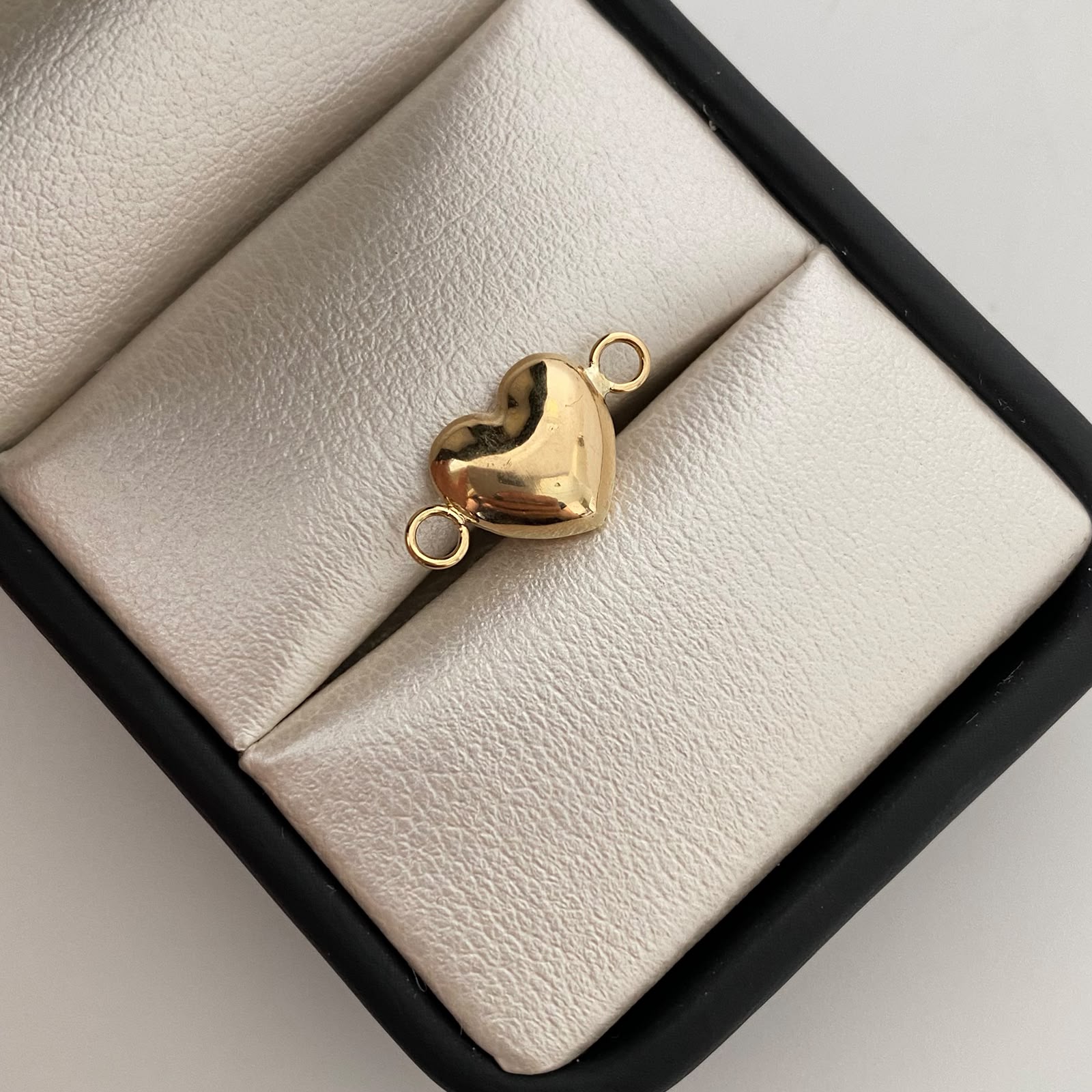 Herraje Corazon Inflado Oro amarillo 18k 0,6 Gr / 1,6 Cm