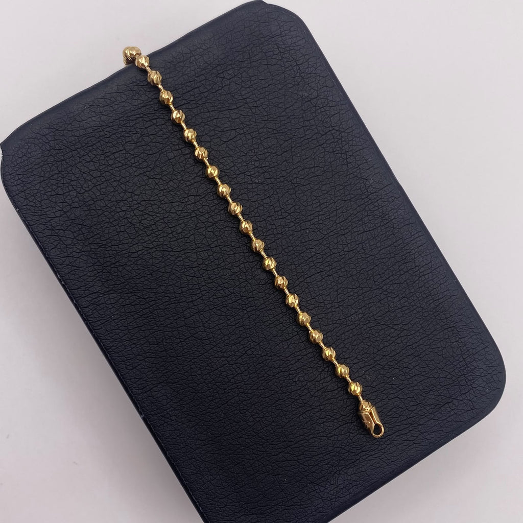 Pulso militar diamantado Oro amarillo 18k +1 / 5,75 Gr / 3,05 mm / 19,5 Cm Broche 0,40