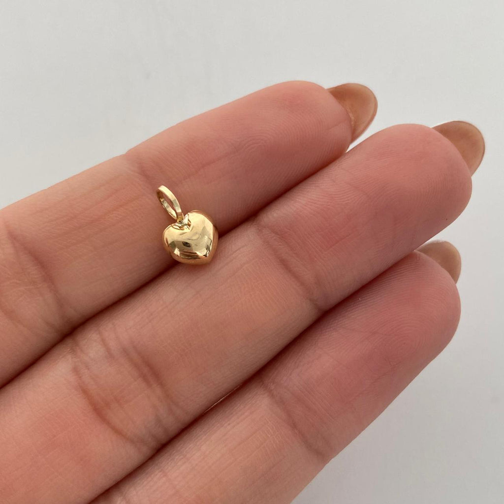 Dije Corazon inflado Oro amarillo 18k 0,30 Gr / 1,0 Cm