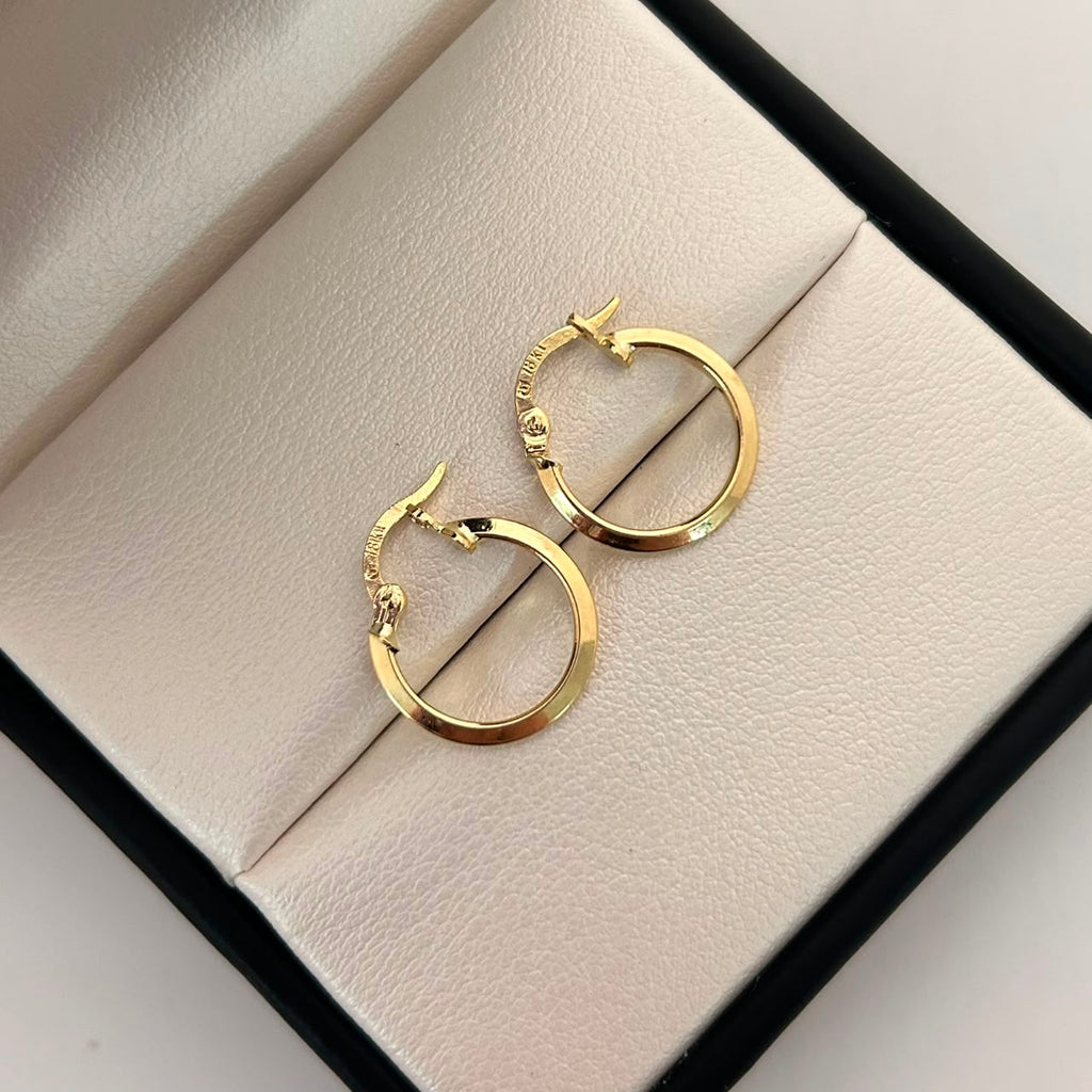 Candonga Lisa Oro amarillo 18k 1 Gr / 1,5 Cm