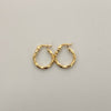 Candonga entorchada Oro amarillo 18k 0,85 Gr / 1,5 Cm