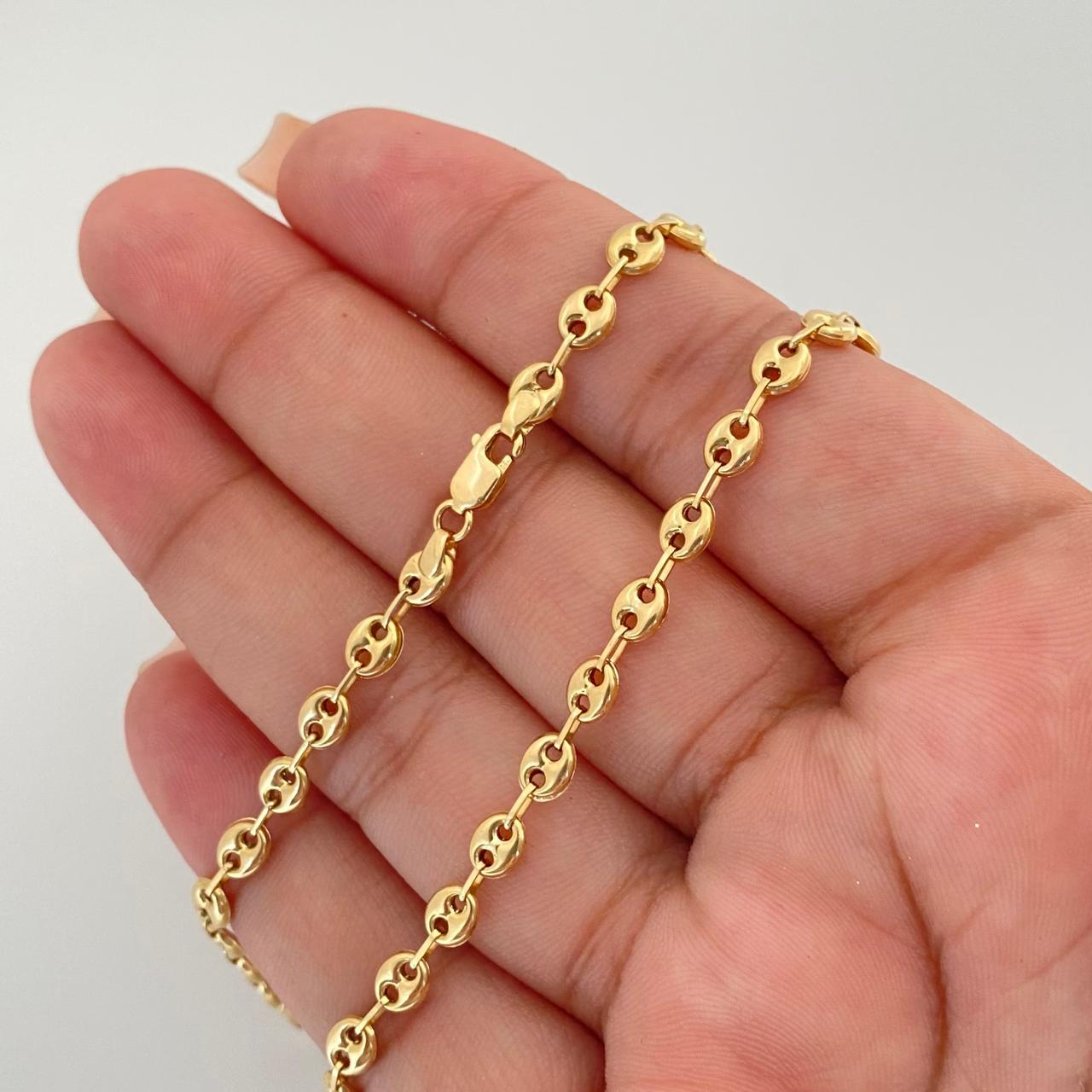 Cadena gc Oro amarillo 18k 6,45 Gr / 4,0 mm / 51 Cm Broche 0,30