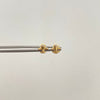 Topos avion circon blanco  Oro amarillo 18k 0,6 Gr / 5,5 mm
