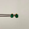 Topos Gota 1.8 Puntos de Esmeralda Oro amarillo 18k 3,25 Gr / 6,9 mm