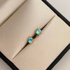 Topos Circon Azul Pastel Oro amarillo 18k 1,05 Gr / 5 mm