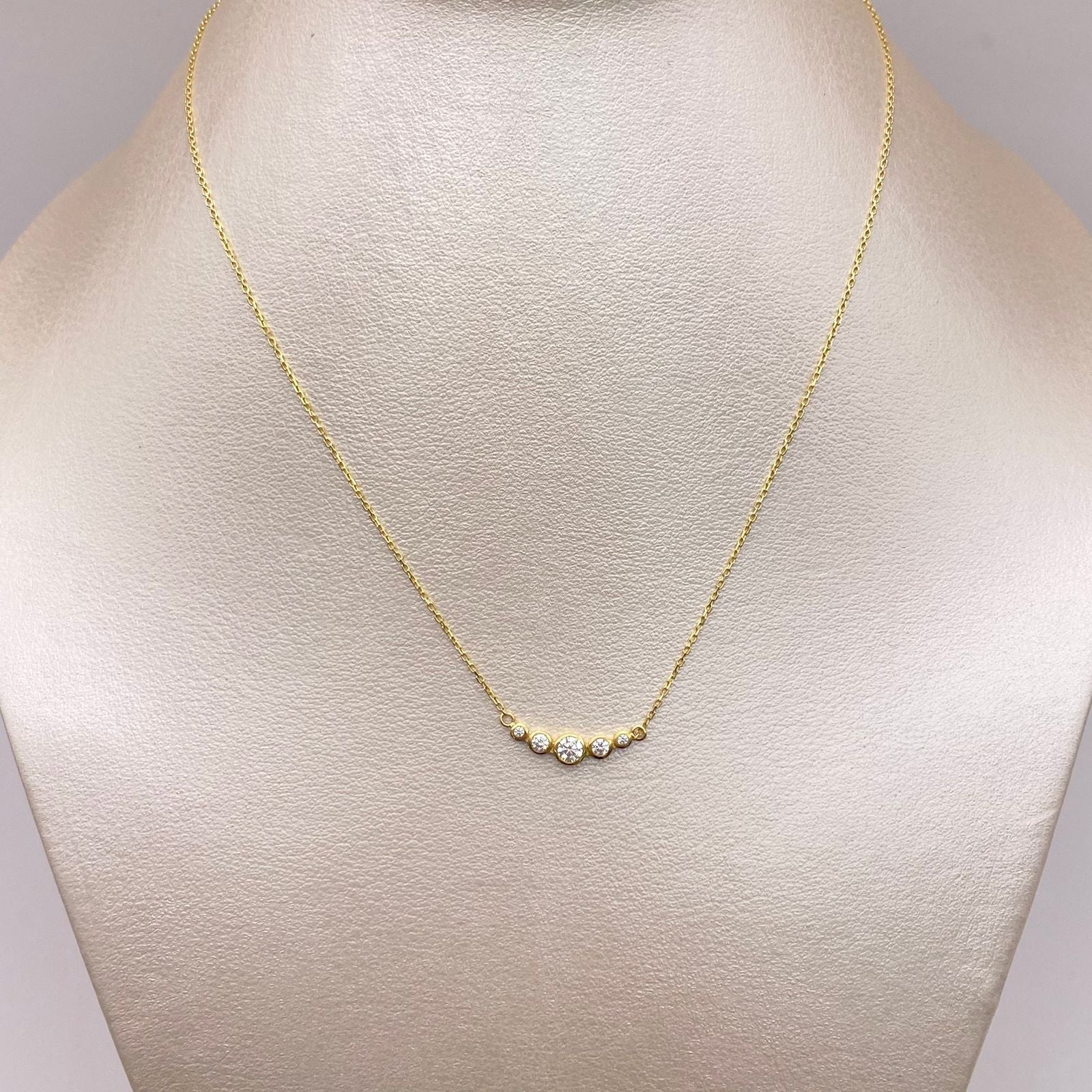 Cadena It Aro seguido dije fila circones Oro amarillo 18k 1,9 Gr / 0,7 mm / 45 Cm