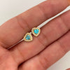 Topos Corazon Casting Turquesa Oro amarillo 18k 1,3 Gr / 7,8 mm