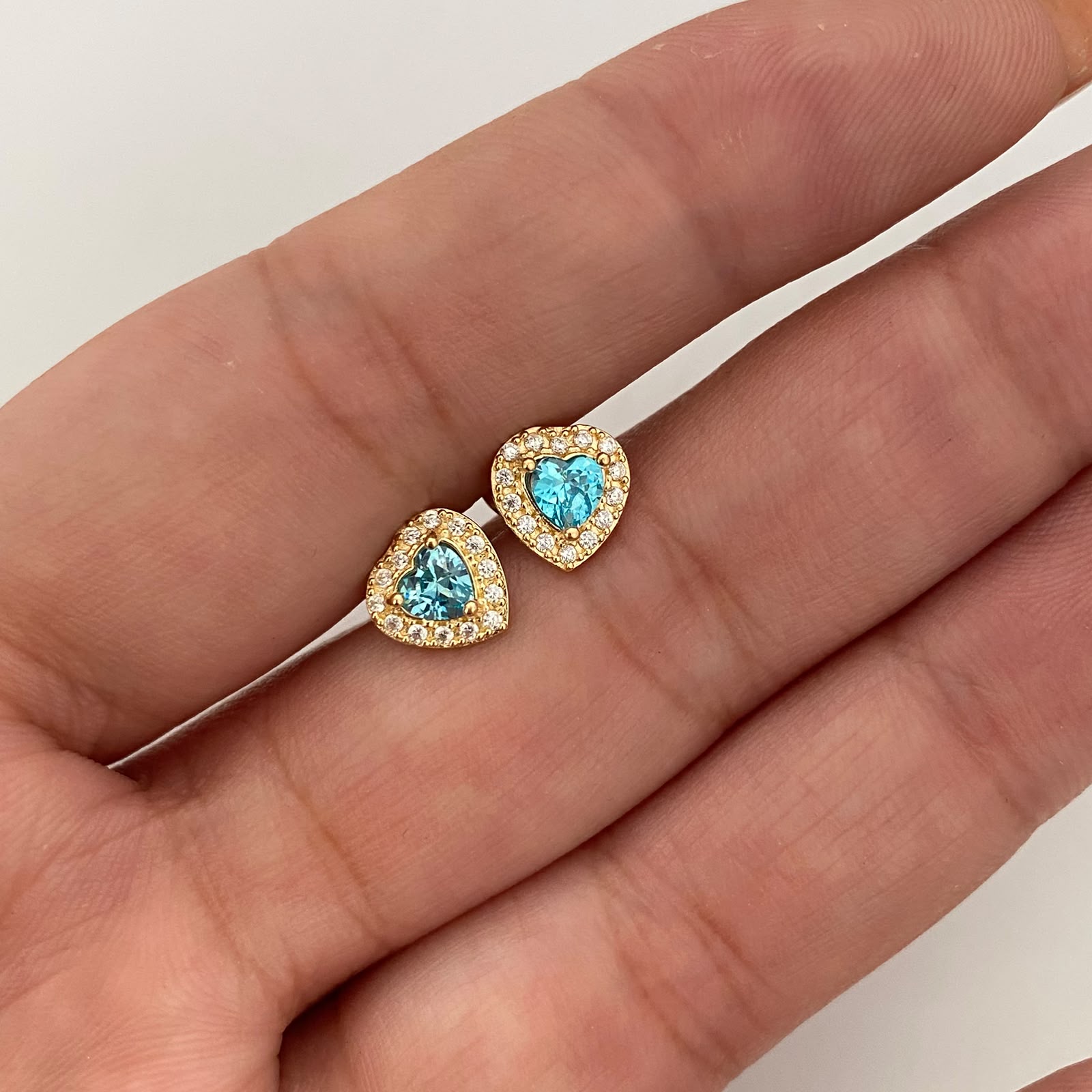 Topos Corazon Casting Turquesa Oro amarillo 18k 1,3 Gr / 7,8 mm