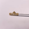 Anillo 15 corazón circones blancos Oro amarillo 18k / Talla 6 / 2,06 Gr / 2,25 mm
