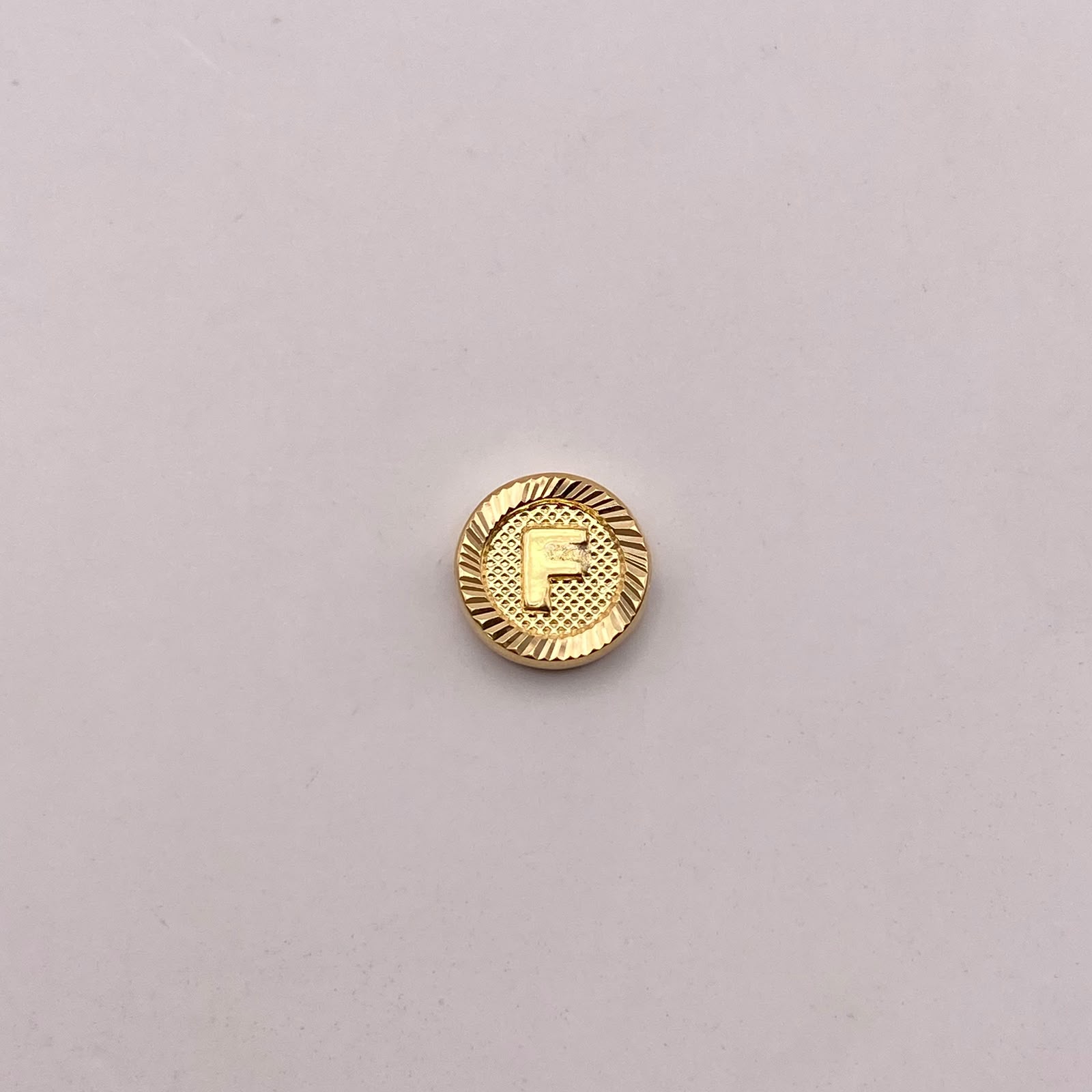 Herraje tambor letra f Oro amarillo 0,5 Gr / 1 Cm