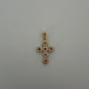 Dije cruz casting  rosa Oro amarillo 18k 2,6 Gr / 3 Cm
