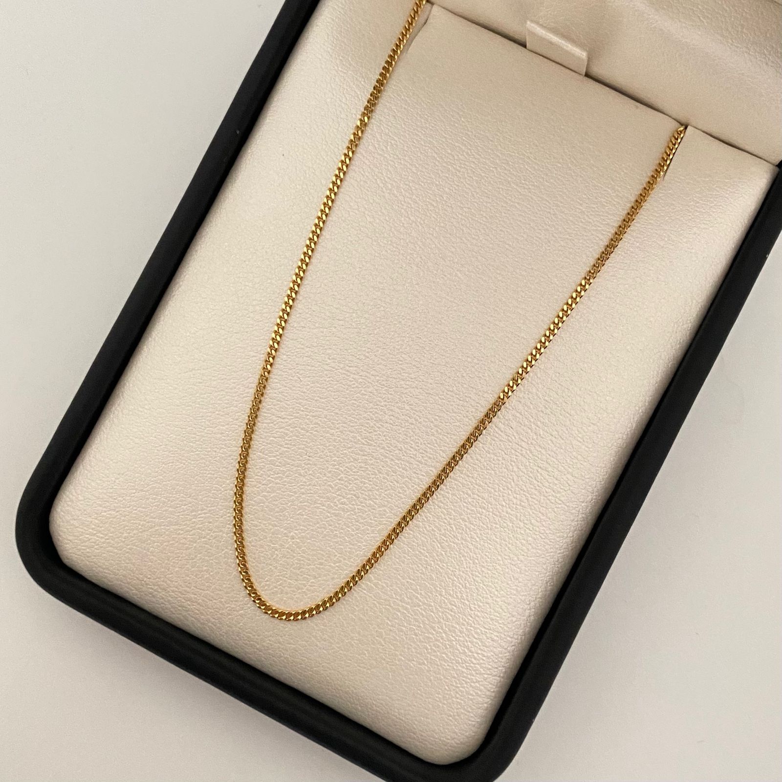 Cadena It mini cubana  Oro amarillo 18k 2,1 Gr / 1 mm / 50 Cm