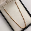 Cadena Militar Luna diamantada Oro rosa 18k 16,35 Gr / 3 mm / 60 Cm Broche 0,40