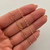 Cadena It Mini Flor Espejo Oro amarillo 18k +1 / 0,7 Gr / 1,3 mm / 45 Cm