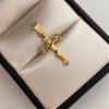 Dije Cruz Cristo Oro amarillo 18k 1,3 Gr / 14,2 mm / 2,8 Cm