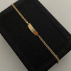 Pulso bebé aro seguido placa semi rectangular  Oro amarillo 18k 1,45 Gr / 5,3 mm / 15 Cm Broche 0,15