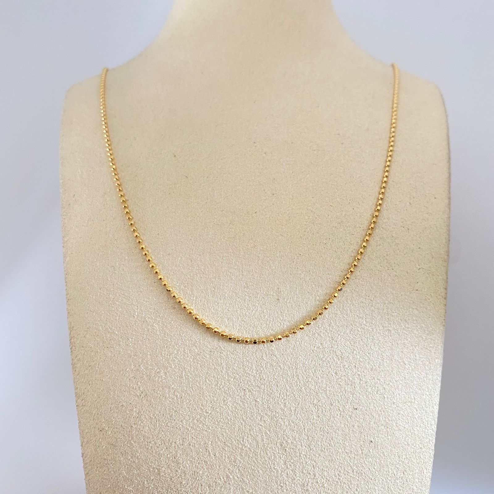 Cadena It mini militar diamantada Oro amarillo 18k +1 / 4,35 Gr / 1,45 mm / 45 Cm