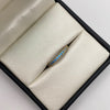 Anillo churumbela azul cielo Oro amarillo 18k / Talla 7 1/4 / 2,10 Gr / 1,85 mm