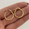 Candonga Entorchada Oro amarillo 18k 1,95 Gr / 1,5 Cm