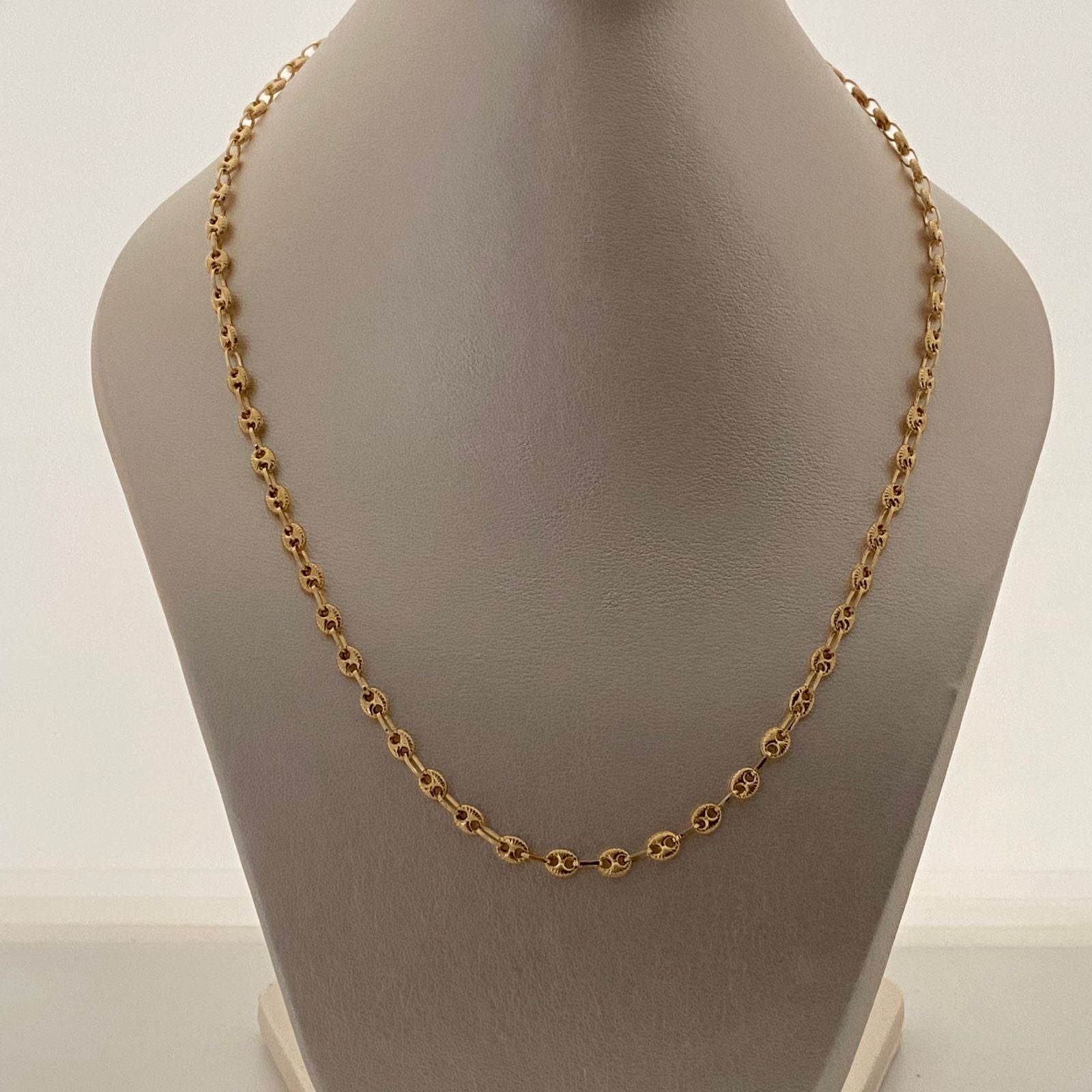 Cadena gc diamantada  Oro amarillo 18k 6,80 Gr / 3,9 mm / 50 Cm Broche 0,40