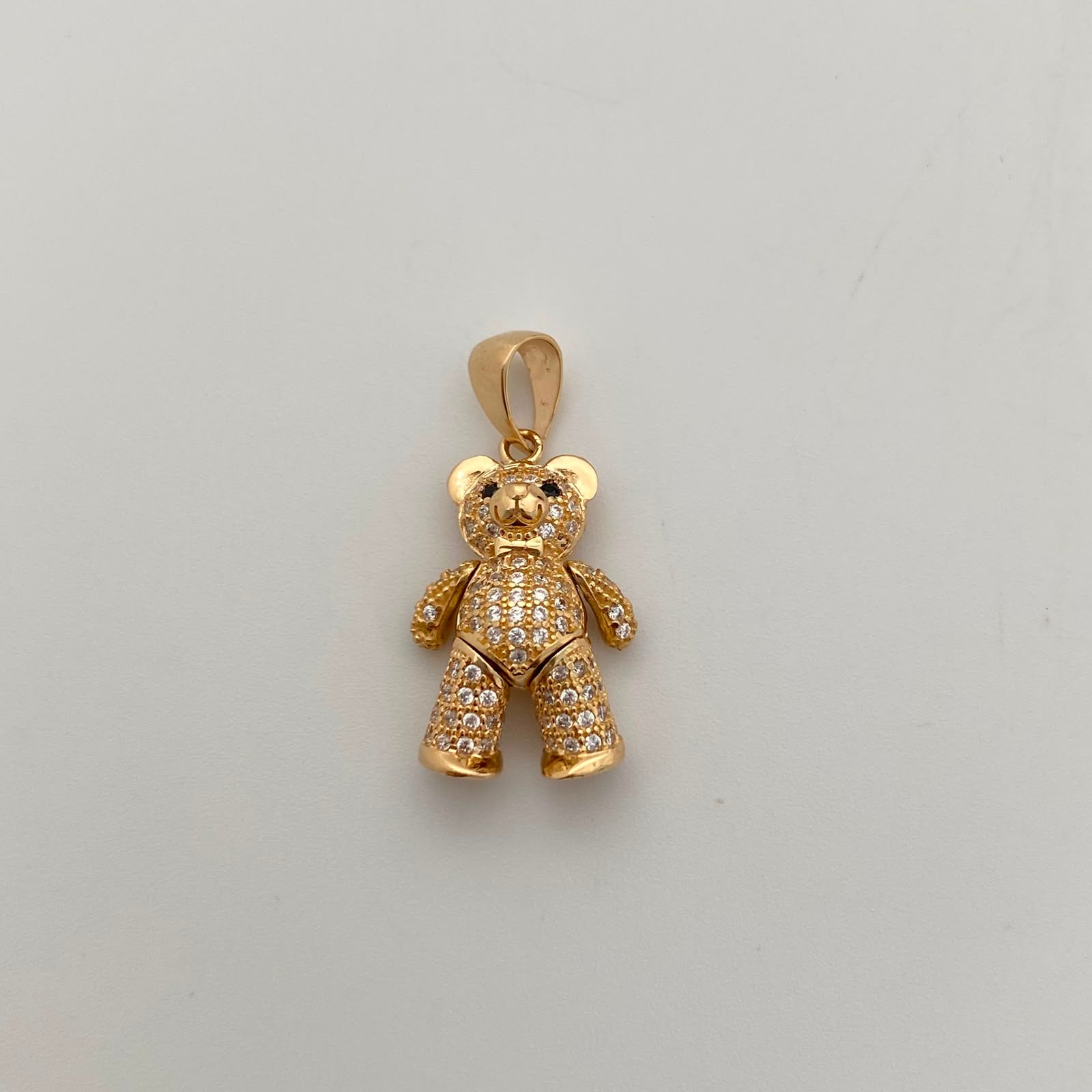 Dije Oso Articulado Moño Casting Oro amarillo 18k 4,45 Gr / 13,1 mm / 2,8 Cm