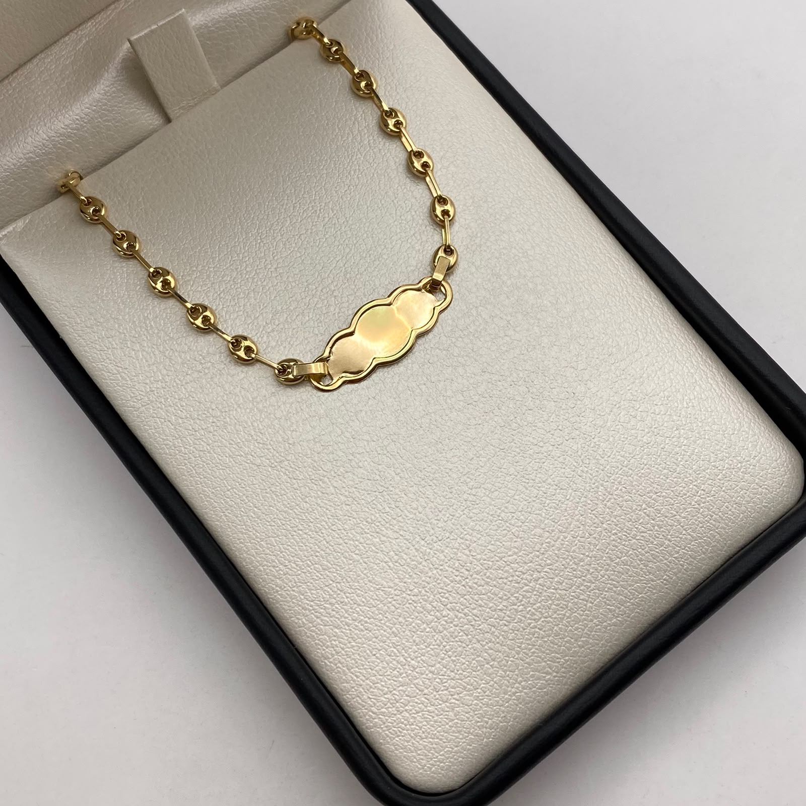 Pulso bebé baby gc placa nube  Oro amarillo 2,05 Gr / 14 Cm  Broche 0,15