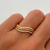 Anillo Filas Casting Oro amarillo 18k / Talla 7 1/2 / 3,05 Gr / 2,9 mm