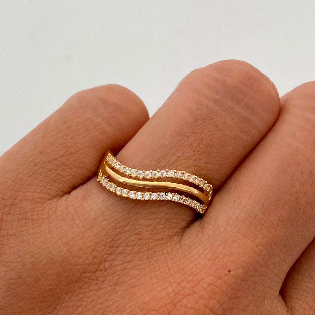 Anillo Filas Casting Oro amarillo 18k / Talla 7 1/2 / 3,05 Gr / 2,9 mm