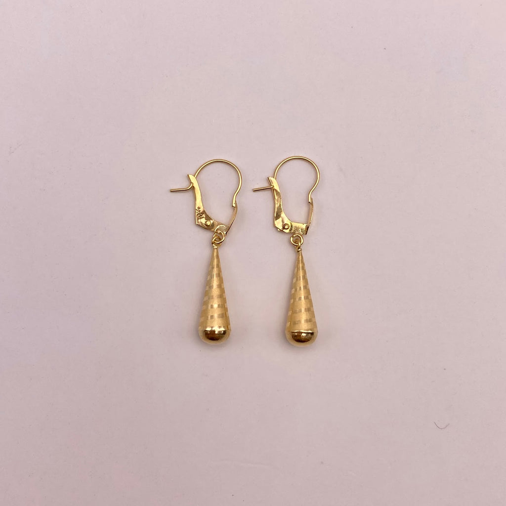 Candonga gota Oro amarillo 18k 0,72 Gr / 3 Cm