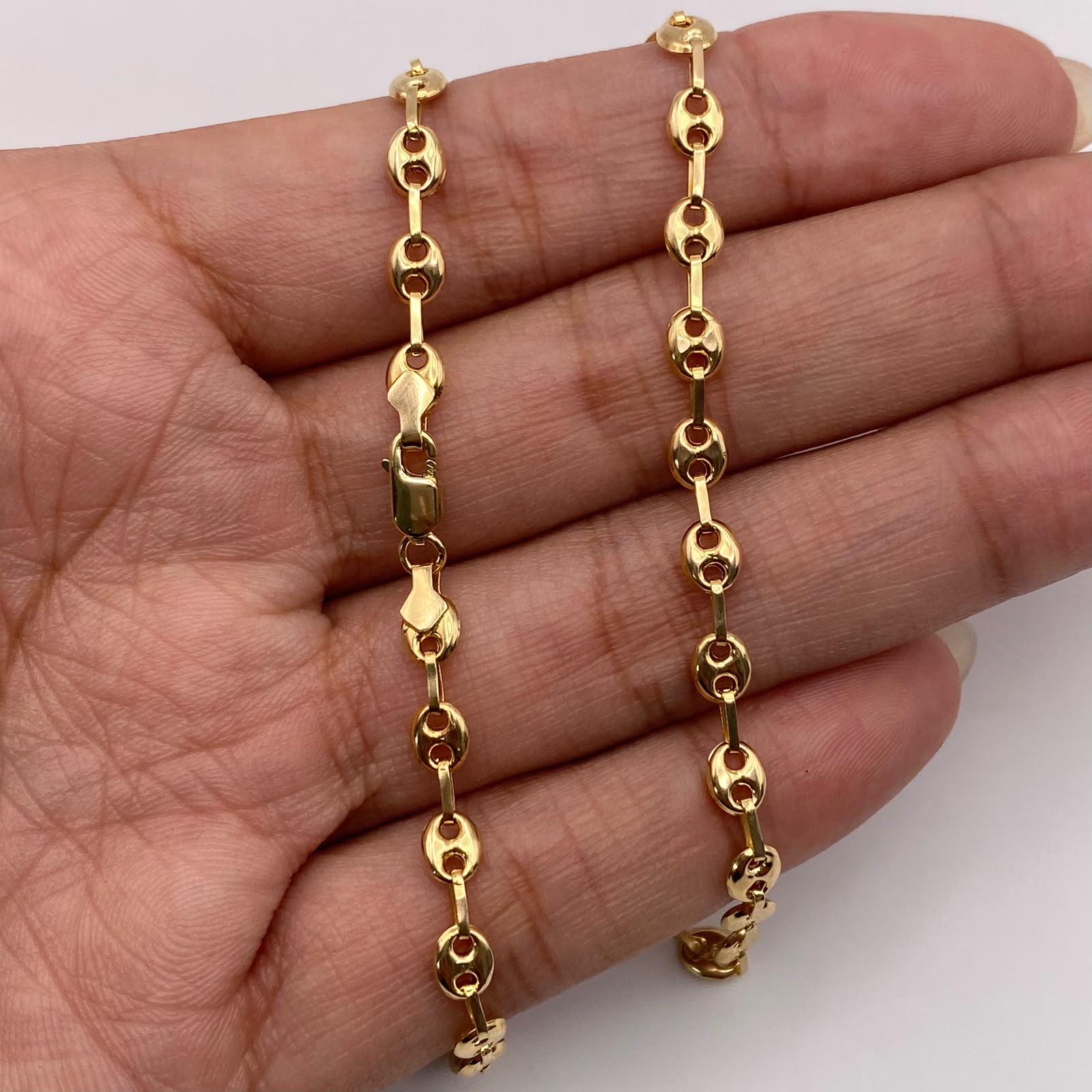 Cadena Gc liso Oro amarillo 18k 6,90 Gr / 4,1 mm / 50 Cm Broche 0,40