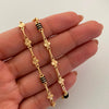 Cadena Rustica Trebol Diamantado Oro amarillo 18k 9,60 Gr / 3,8 mm / 60 Cm Broche 0,40