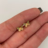 Topos Mariposa Casting Verde y Blanco Oro amarillo 18k 1 Gr / 8,4 mm