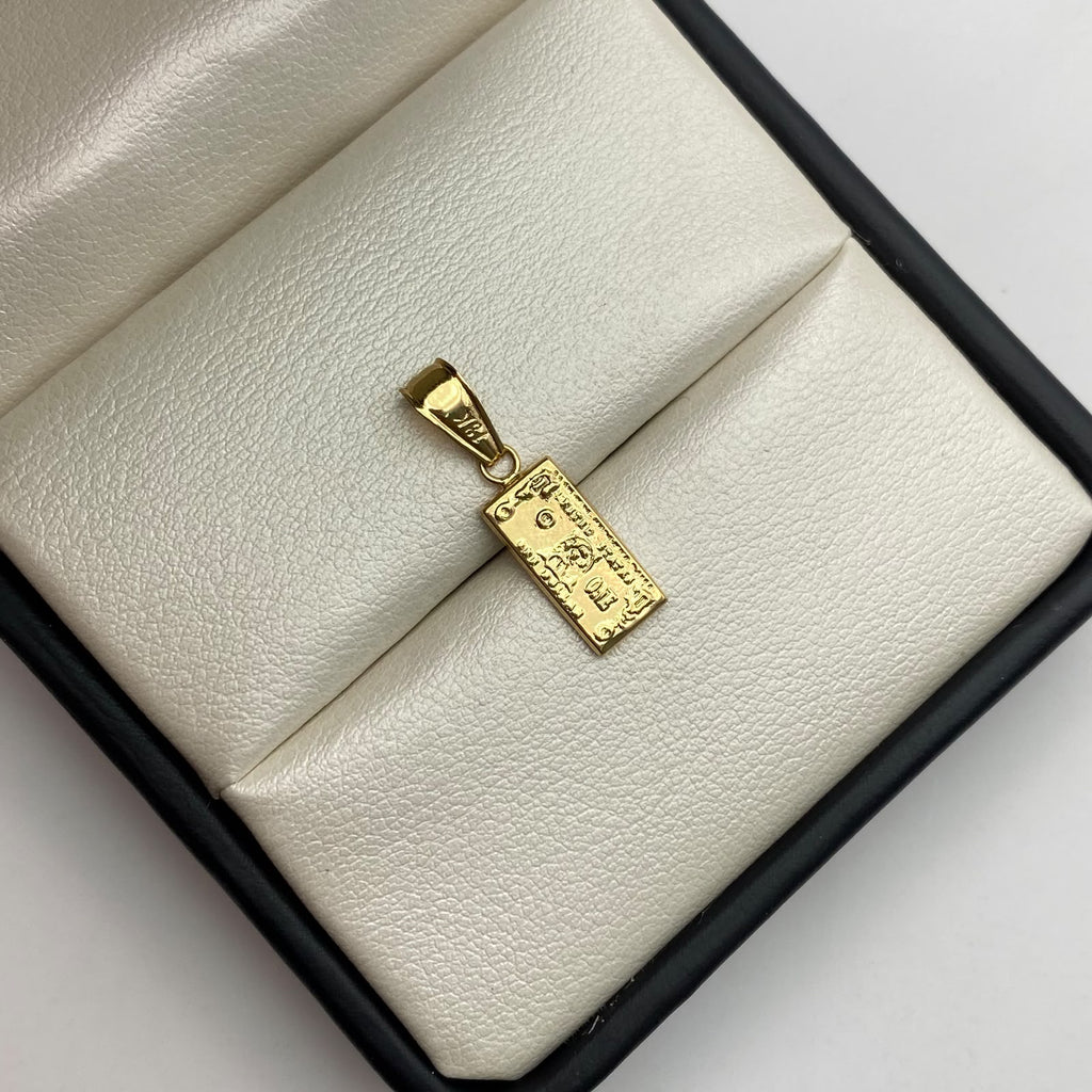 Dije dolar Oro amarillo 18k 0,65 Gr / 6,56 mm / 2,5 Cm