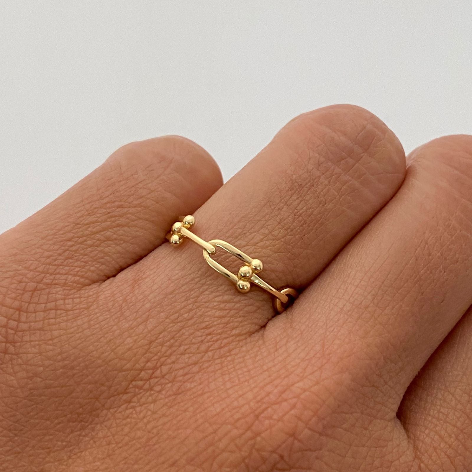 Anillo It cajon  Oro amarillo 18k / Talla 5 3/4 / +3 / 1,2 Gr
