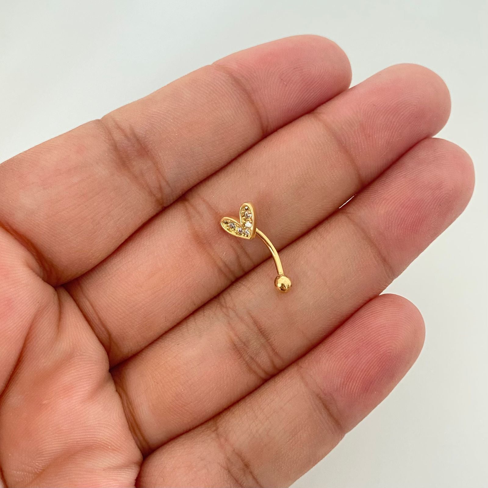 Piercing corazon casting ( joya ) Oro amarillo 18k 0,7 Gr