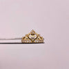 Anillo 15 Corona Casting blanco Oro amarillo 18k / Talla 6 1/2 / 2,95 Gr