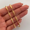 Cadena Rustica Dubai Oro amarillo 18k 6,50 Gr / 3,8 mm / 60 Cm Broche 0,40