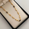 Cadena Rustica Trebol Diamantado Oro amarillo 18k 9,60 Gr / 3,8 mm / 60 Cm Broche 0,40
