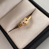 Anillo oso circones  Oro amarillo 18k / Talla 6 / 1,55 Gr / 1,7 mm