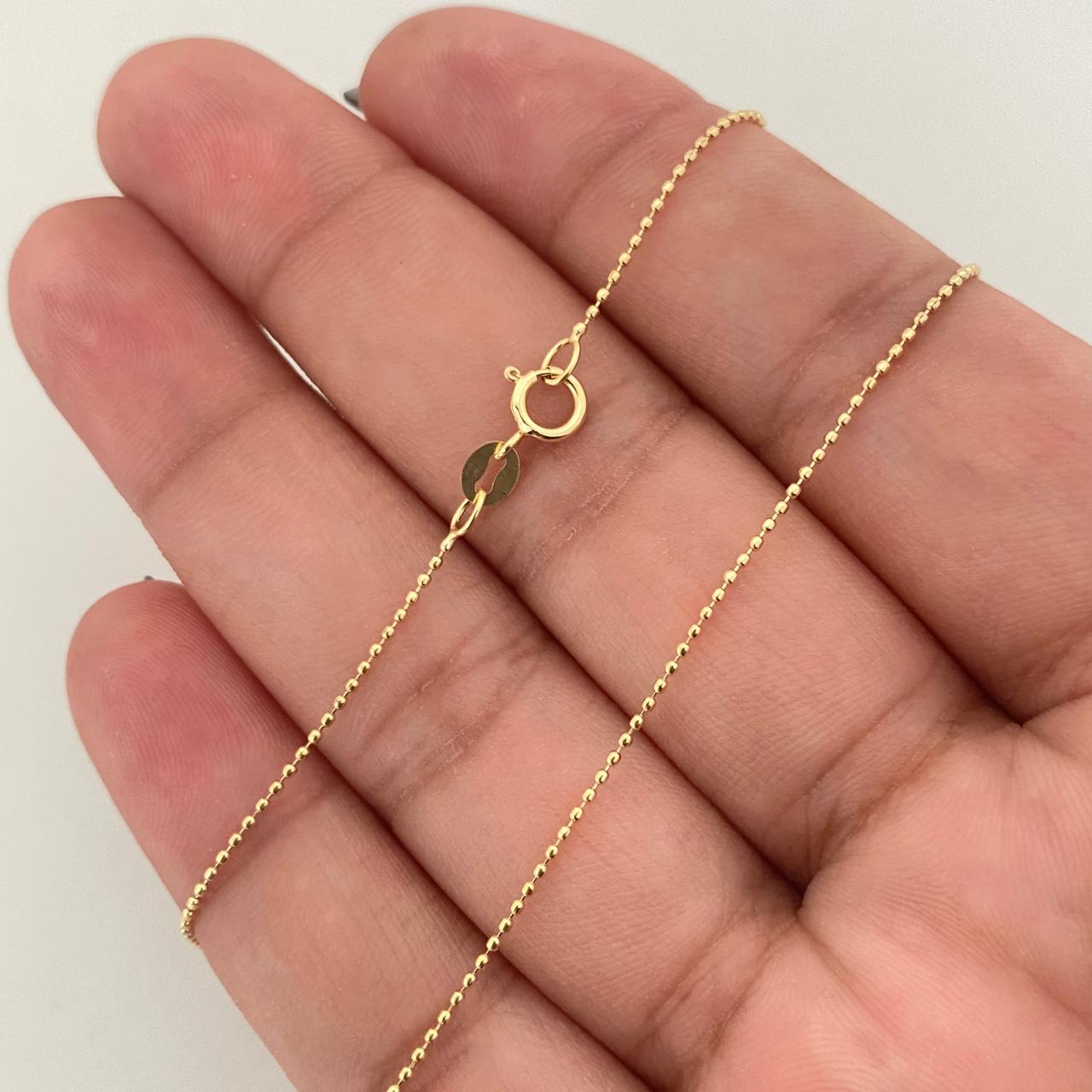 Cadena It mini militar Oro amarillo 18k +1 / 1,65 Gr / 0,8 mm / 50 Cm