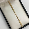 Pulsera tejida Herraje gc hilo beige Oro amarillo 18k 0,35 Gr