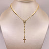 Rosario bola diamantada 3mm virgen milagrosa Oro amarillo 18k 6,46 Gr / 55 Cm  Broche 0,40