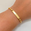 Pulso Placa Gc Oro amarillo 18k 3,45 Gr / 4,6 mm / 18 Cm Broche 0,30