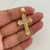 Dije cruz centro rosario Oro amarillo 18k 5,35 Gr / 4,0 Cm